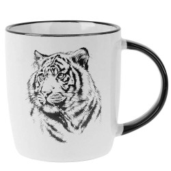 Κούπα Tiger SR00527778 330ml White-Black Sitram Πορσελάνη