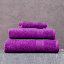 Πετσέτα Illusion Purple Ρυθμός Προσώπου 50x90cm 100% Βαμβάκι