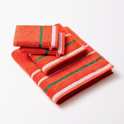 Πετσέτες Rainbow Με Γάντια Μπάνιου (Σετ 4τμχ) Red Benetton Σετ Πετσέτες 70x140cm 100% Βαμβάκι