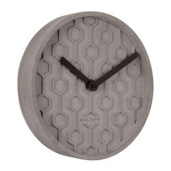 Ρολόι Τοίχου Honeycomb KA5869GY 31x5cm Grey Karlsson Τσιμέντο