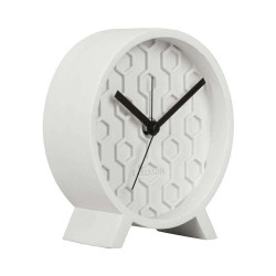 Ρολόι Επιτραπέζιο - Ξυπνητήρι Honeycomb KA5870WH 13x6x15cm White Karlsson Τσιμέντο