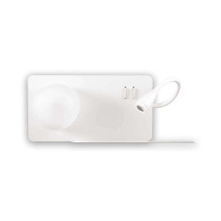 Φωτιστικό Τοίχου Με Ράφι & Υποδοχή USB Book 174822 37,5x15x17,5cm G9/Led 3000K White Ideal Lux