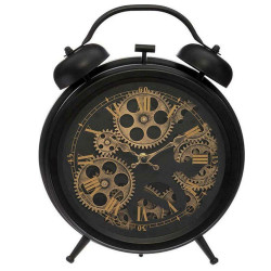 Ρολόι Επιτραπέζιο Vintage 07.169313 26x33,5cm Black-Gold Plastona Μέταλλο