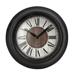 Ρολόι Τοίχου ROL604 23,2x23,2x5,4cm Black Espiel Πολυρεσίνη