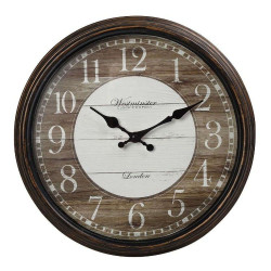 Ρολόι Τοίχου ROL609 30,2x30,2x4,4cm Beige Espiel Πολυρεσίνη