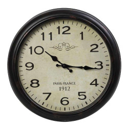 Ρολόι Τοίχου ROL617 39,7x39,7x7,1cm Brown Espiel Πολυρεσίνη
