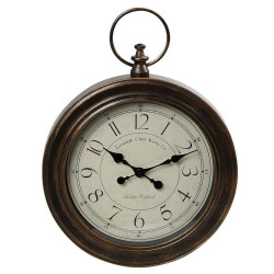 Ρολόι Τοίχου ROL618 59,2x59,2x5,8cm Grey Espiel Πολυρεσίνη