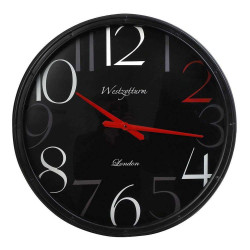 Ρολόι Τοίχου ROL628 76x76x5,7cm Black Espiel Πολυρεσίνη