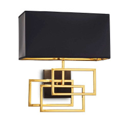 Φωτιστικό Τοίχου-Απλίκα Luxury 201092 35x39x20cm 1xE27 60W Gold-Black Ideal Lux