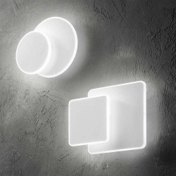 Φωτιστικό Τοίχου-Απλίκα Pouche Square 259352 25x25x5cm LED 14W 3000K White Ideal Lux