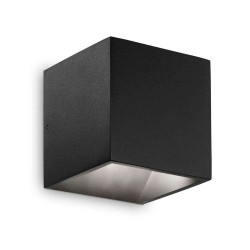 Φωτιστικό Τοίχου-Απλίκα Rubik 269320 10x10x10cm LED 8,5W IP44 3000K Black Ideal Lux