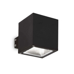 Φωτιστικό Τοίχου-Απλίκα Snif Square 123080 9x10x14cm 1xG9 40W IP44 Black Ideal Lux