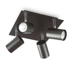 Φωτιστικό Τοίχου-Απλίκα Spot 156781 30,5x13x30,5cm 4xGU10 50W Black Ideal Lux