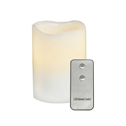 Φωτιστικό Επιτραπέζιο Κερί Με Μπαταρία F0711515 Led On/Οff Φ7,5cm 12,5cm White Aca