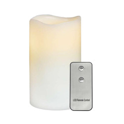 Φωτιστικό Επιτραπέζιο Κερί Με Μπαταρία F0711516 Led On/Οff Φ7,5cm 15cm White Aca