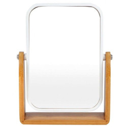 Καθρέπτης Επιτραπέζιος AX00000657 16x19,5cm White-Brown Arvix Ξύλο