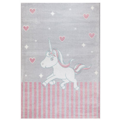 Παιδικό Χαλί Fairytale Unicorn 7582AX6 Grey-Pink Ezzo 133X190cm