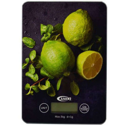 Ζυγαριά Κουζίνας Ψηφιακή Lime 818440 5kg 15x21,5x1,6cm Multi Ankor Γυαλί