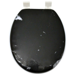Καπάκι Λεκάνης Μαλακό Marble 811786 26x36x39cm Black Ankor Πλαστικό,Αφρολέξ