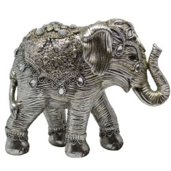 Διακοσμητικός Ελέφαντας 815159 15x6x11,5cm Silver Ankor Πολυέστερ