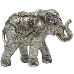 Διακοσμητικός Ελέφαντας 815166 18x7,5x14cm Silver Ankor Πολυέστερ