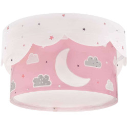 Φωτιστικό Οροφής-Πλαφονιέρα Moon 61236 S 33x18,5cm 2xE27 Pink Ango