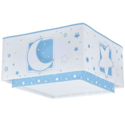 Φωτιστικό Οροφής-Πλαφονιέρα Moon 63236 T 30x30x16,5cm 2xE27 Blue Ango