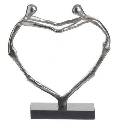 Διακοσμητικό Καρδιά 3-70-155-0021 22x8x20cm Black-Silver Inart Μέταλλο