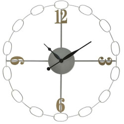 Ρολόι Τοίχου Αλυσίδα 3-20-465-0012 Φ80x5cm Multi Inart Μέταλλο