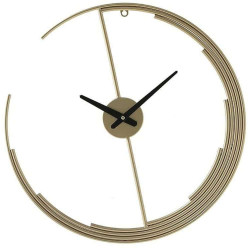 Ρολόι Τοίχου 3-20-463-0039 Φ50x5cm Gold Inart Μέταλλο