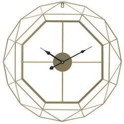 Ρολόι Τοίχου 3-20-463-0041 Φ60x6cm Gold Inart Μέταλλο