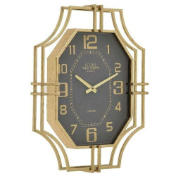 Ρολόι Τοίχου 3-20-098-0294 50x7x62cm Gold-Black Inart Μέταλλο