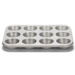 Φόρμα Cupcakes/Muffins 12 Θέσεων Silver Top 221.03634.1 35cm Silver Patisse Ανοξείδωτο Ατσάλι