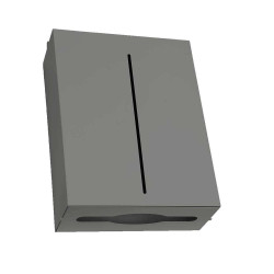Χαρτοθήκη Επιτοίχια Για Χειροπετσέτες Ζικ - Ζακ 122-163 28,5x10x37cm Matte Concrete Grey Pam&Co Ανοξείδωτο Ατσάλι