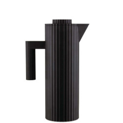 Κανάτα-Θερμός Plissé MDL12 B 20x11x32cm 1Lt Black Alessi Πλαστικό