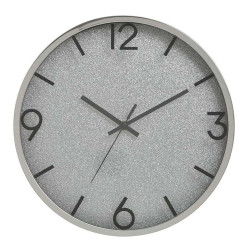 Ρολόι Τοίχου Pl 6-20-284-0016 Φ30x4cm Silver Click Πλαστικό