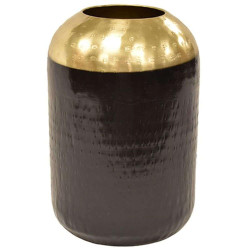 Βάζο Μεταλλικό 00.07.74020 15x24cm Black-Gold Plastona Μέταλλο