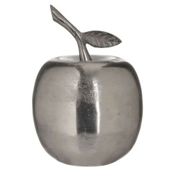 Διακοσμητικό Μήλο 3-70-357-0189 Φ12x18cm Silver Inart Μέταλλο