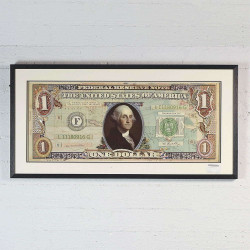Πίνακας Κολάζ Δολάριο 1700-5 50x100cm Multi Supergreens Οριζόντιοι Mdf