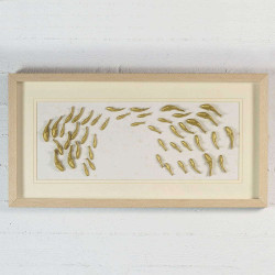 Πίνακας Ψάρια 4700-5 42,5x82,5cm Gold Supergreens Οριζόντιοι Mdf