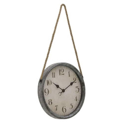 Ρολόι Τοίχου Κρεμαστό Αντικέ 3-20-333-0001 Φ50x6cm Grey Inart Πλαστικό