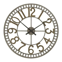 Ρολόι Τοίχου 3-20-333-0017 60x4,5x60cm Grey-Gold Inart Μέταλλο