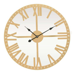Ρολόι Τοίχου Με Καθρέπτη 3-20-333-0009 60x4,5x60cm Gold Inart Μέταλλο