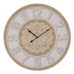 Ρολόι Τοίχου 3-20-773-0392 Φ58x4cm Natural-White Inart Ξύλο