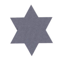 Σουβέρ Χριστουγεννιάτικο Star (Σετ 6τμχ) 11x11 Grey Nef-Nef 100% Πολυέστερ