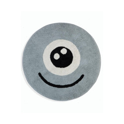 Χαλάκι Παιδικό Monstermania Grey Nef-Nef 100X100cm Round Βαμβάκι