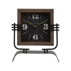 Ρολόι Επιτραπέζιο 133-121-521 26x8x28cm Multi Μέταλλο,Ξύλο