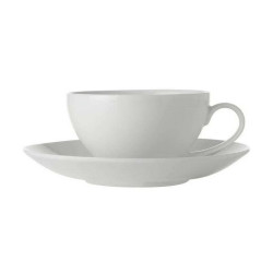 Φλυτζάνι Καφέ/Cappuccino Με Πιατάκι White Basics FX0138 250ml White Maxwell & Williams Πορσελάνη
