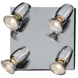 Φωτιστικό Οροφής - Σποτ 77-1170 25x25x15cm 4xGU10 50W Silver Homelighting