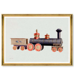 Κάδρο Toy Locomotive By John Fisk FA13484 70x50cm Multi MindTheGap Οριζόντιοι Ξύλο,Γυαλί